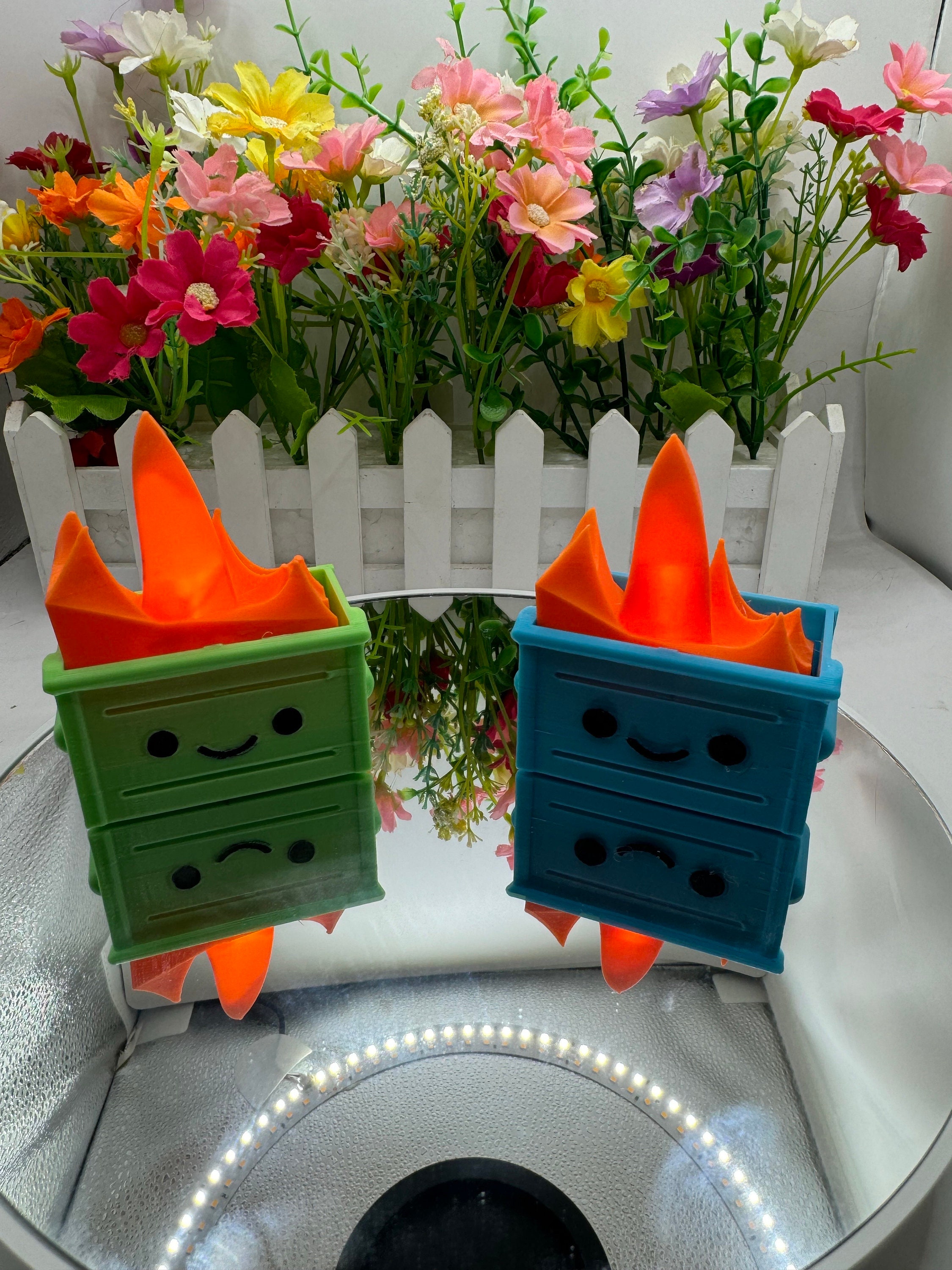 Dumpster Fire | 3D Printed | Desktop Display - Office Decor - Desk ...