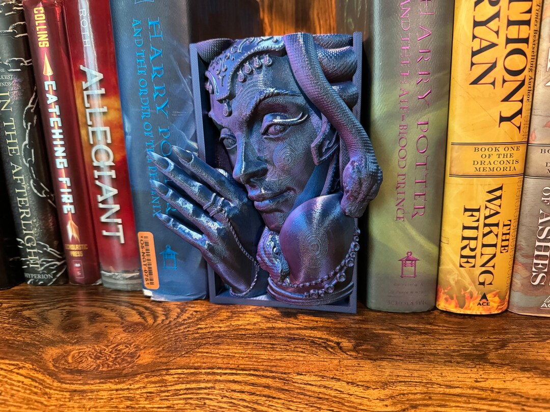 Medusa Book End Book Nook 3D Printed Book Shelf Decor Book End Decor