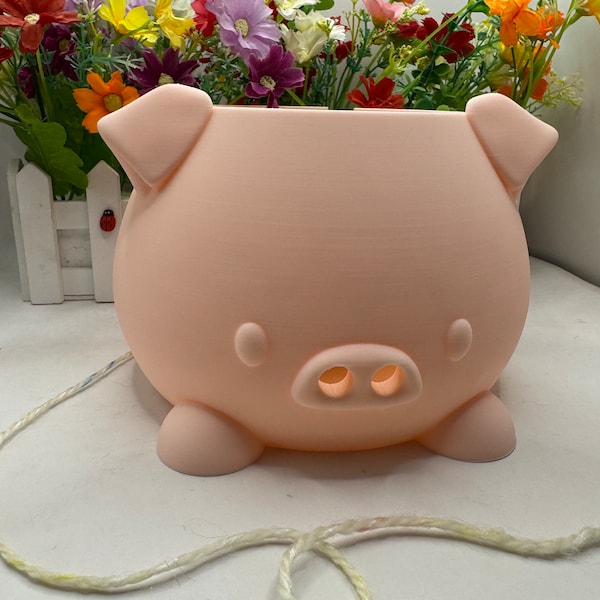 Pig Yarn Bowl | 3D Printed | High Quality Sturdy Yarn Accessory - Knitting - Crochet DIY Large Yarn Bowl