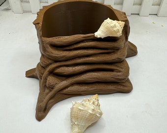 Hermit Crab Stump Pool | 3D Printed | Tree Stump - Hermit Crab Accessory - Hermit Crab Pool