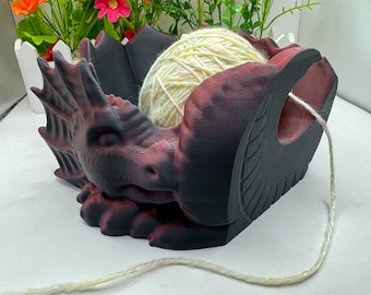 Dragon Yarn Bowl | 3D Printed | High Quality Sturdy Yarn Accessory - Dragon Bowl- Knitting - Crochet DIY, Large Yarn Bowl