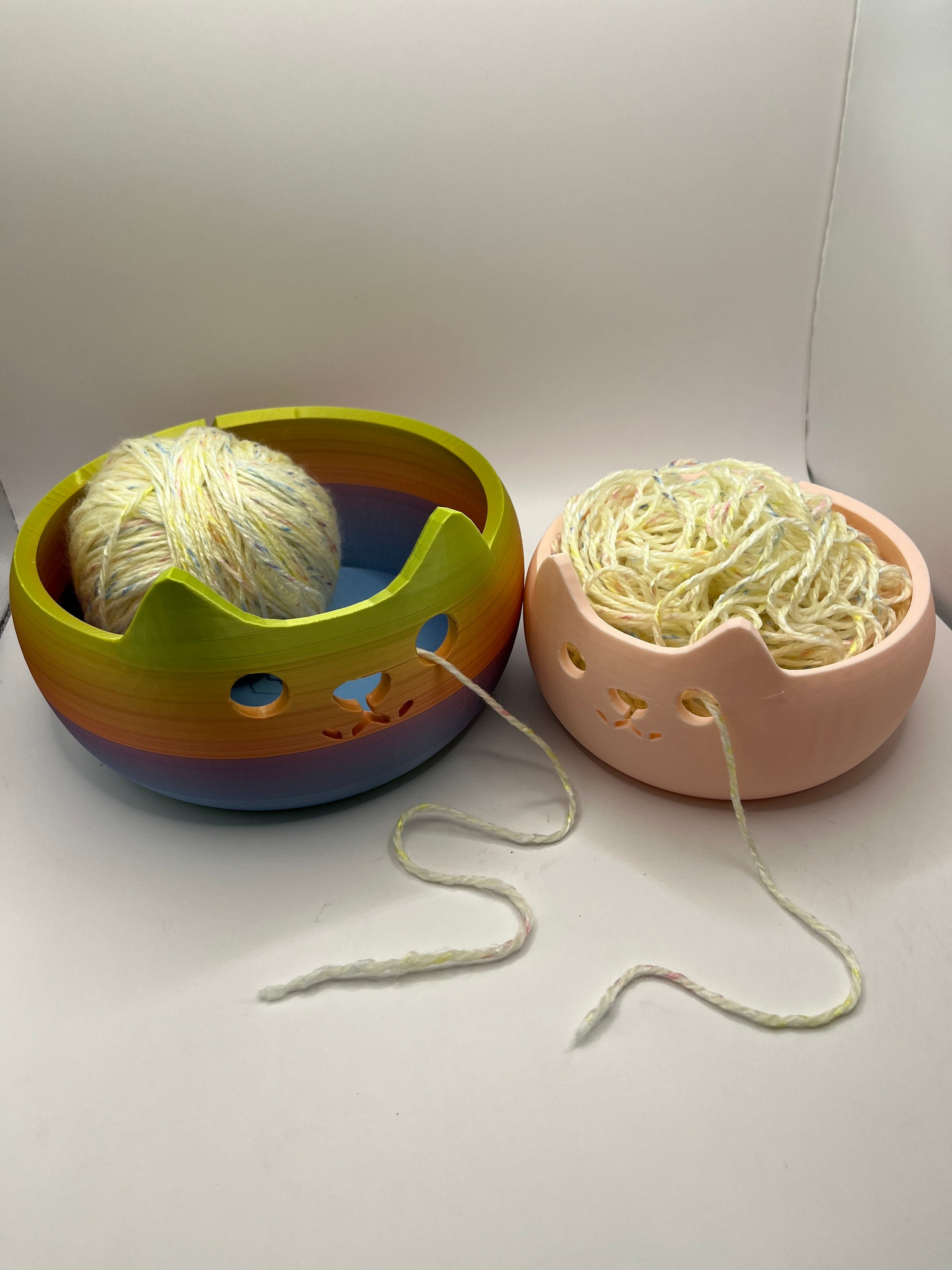 3D Printable Wooden Yarn Bowl Holder Bowls for Knitting Crochet