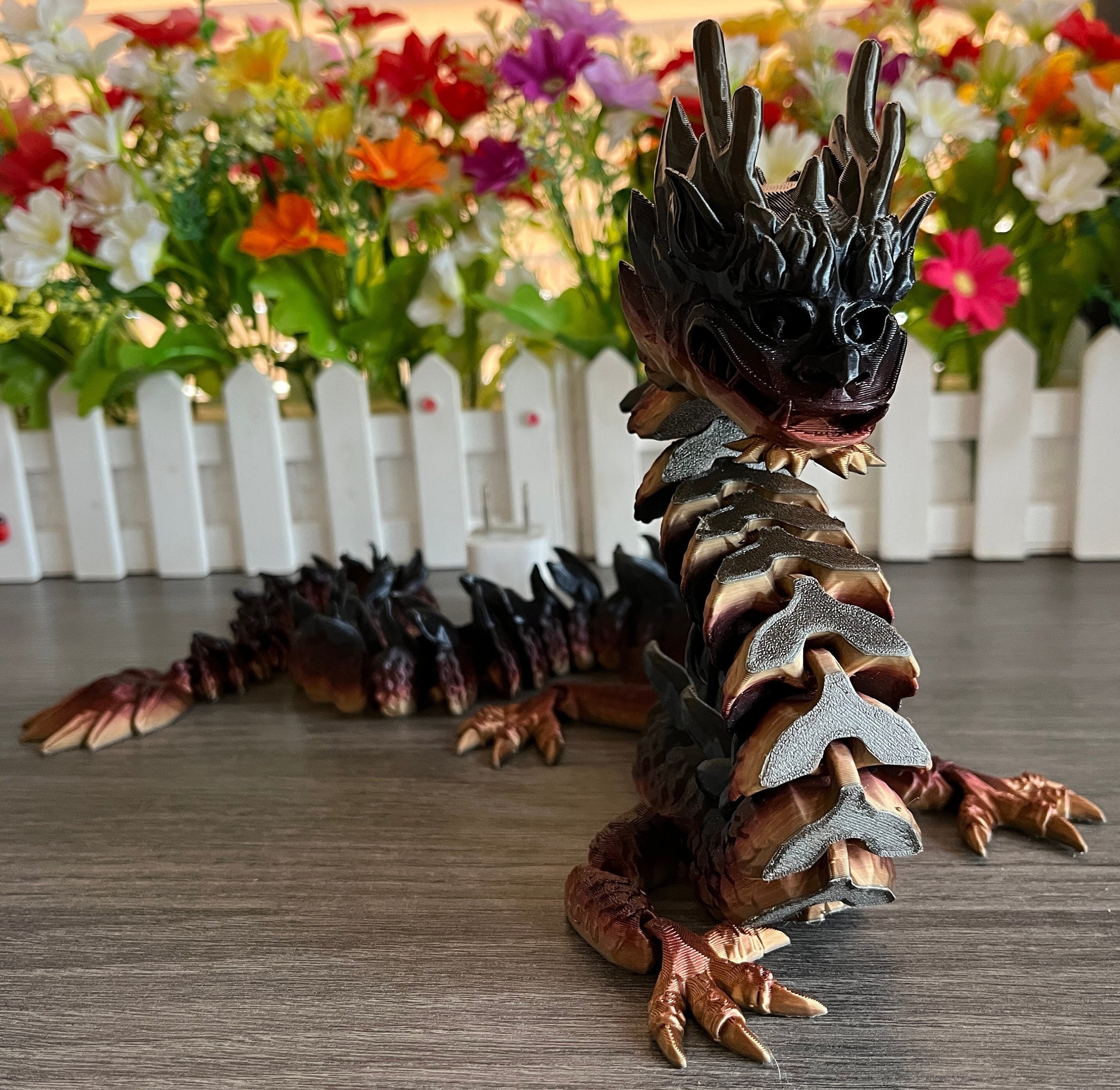 Articulated Flexi Imperial Dragon | 3D Printed | Fidget Toy - Stress ...