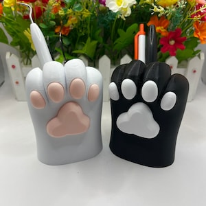 Cat Paw Pen Holder | 3D Printed | Cute Caw Paw Utensil Holder - Cute Paw Organizer - Kitty Decor