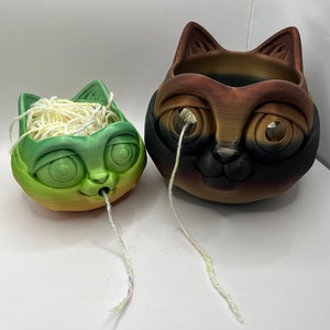 Ceramic Cat Yarn Bowl Yarn Holder NIB A Darn Good Yarn