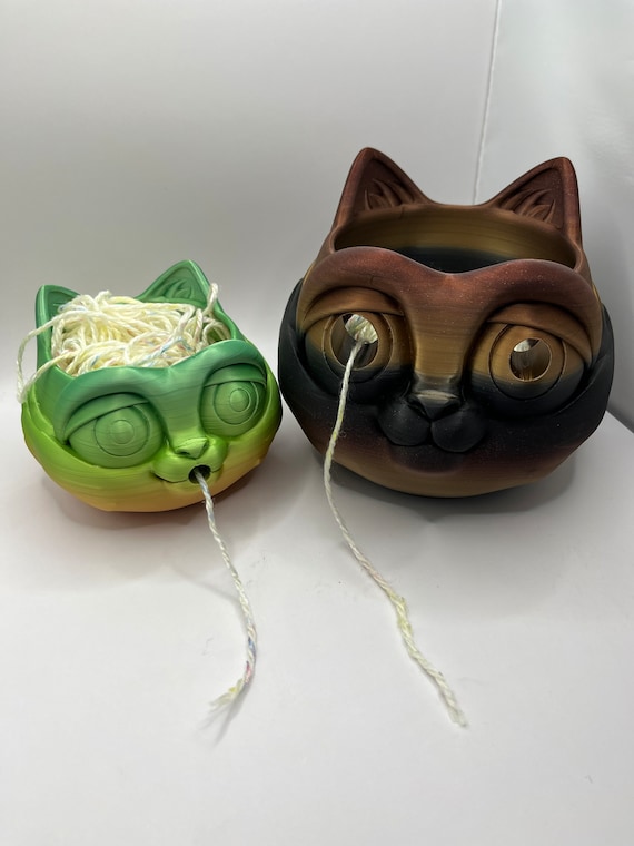 Sturdy Yarn Bowl Medium Large Cat Bowls 3D Printed Bowl Knit Crochet Hobby Kitty  Yarn Bowl 