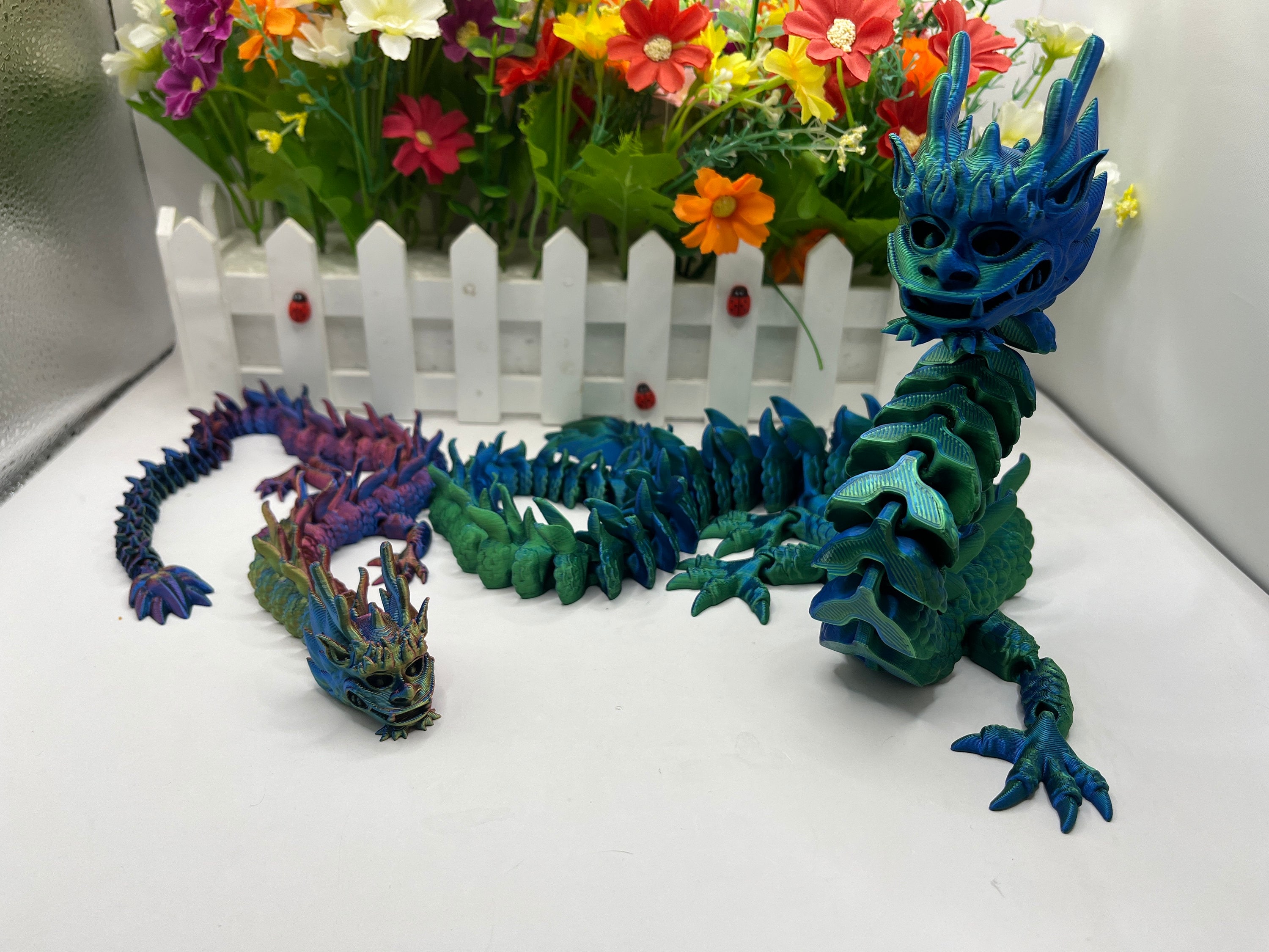 Articulated Flexi Imperial Dragon | 3D Printed | Fidget Toy - Stress ...
