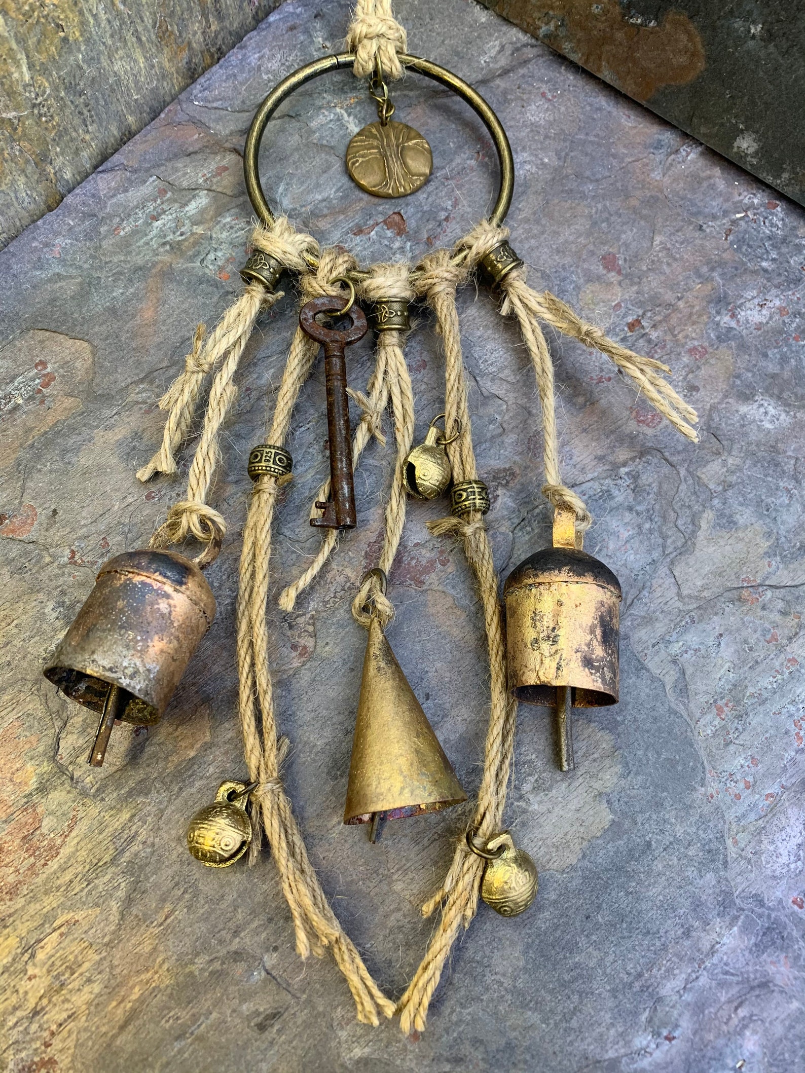 Witch Bells Door Protection Housewarming Gifts Skeleton Etsy