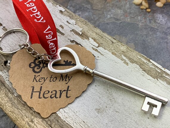 Key Ring Charm with Three Heart Skeleton Keys to My Heart Sterling Silver Key Ring Charm with Three Heart Skeleton Keys to My Heart Sterling Silver