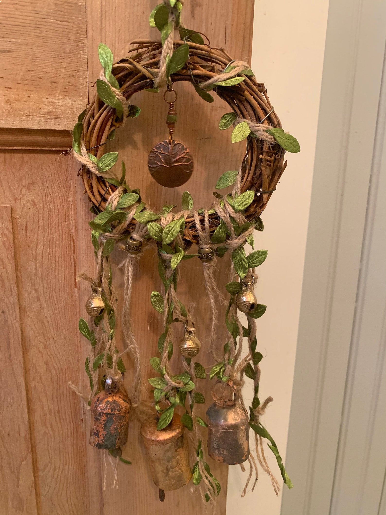 Witch Bells Door Protection Green Witch Housewarming Gifts Etsy