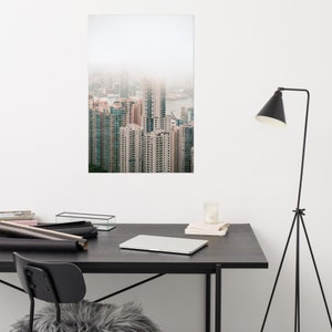 Hong Kong High Rises Architecture Photo Poster