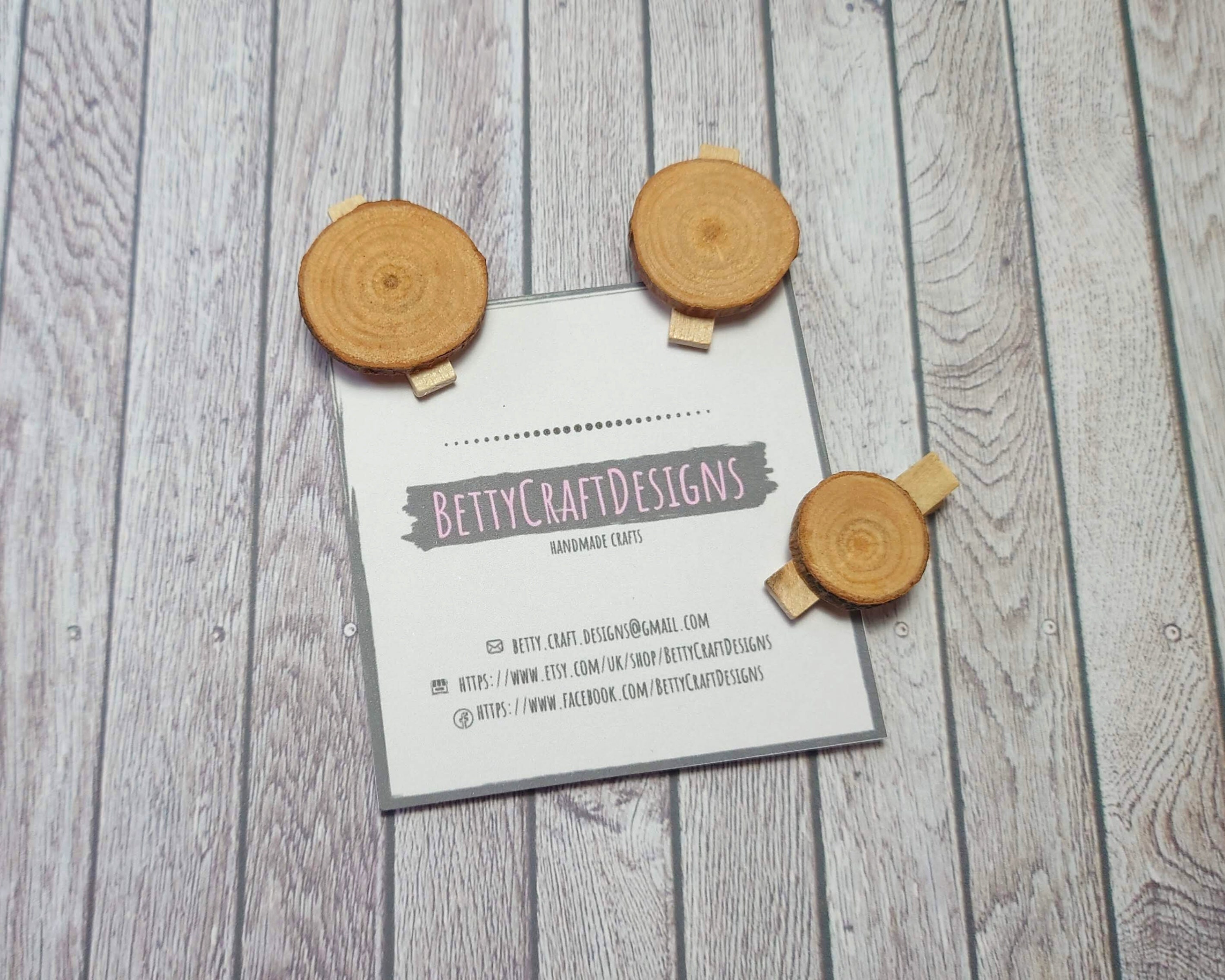 Peg Bunting With Wooden Slices Card Hanging Kit Wooden Photo Etsy UK