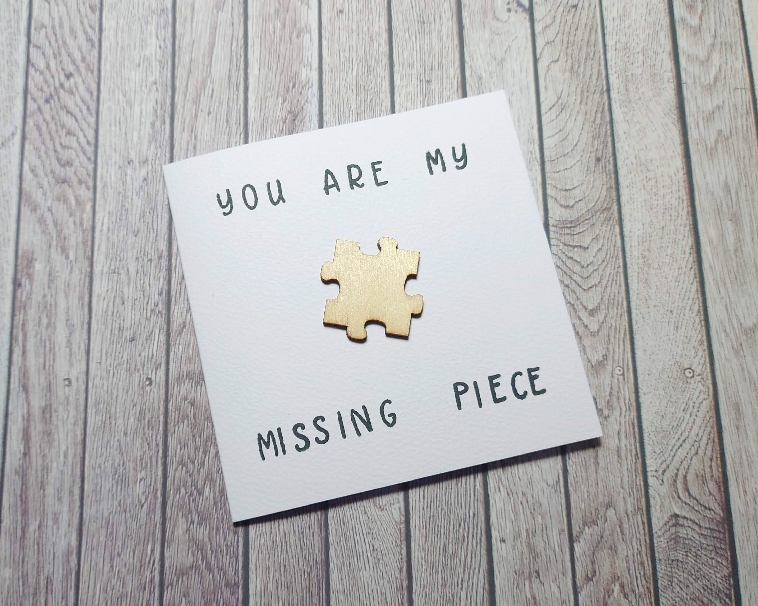 Handmade Puzzle Card Missing Piece Card You Are My Missing Etsy