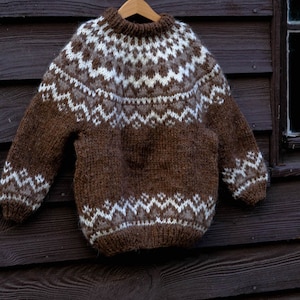 Pull islandais, adulte, unisexe, Lopapeysa, pull en laine, hiver