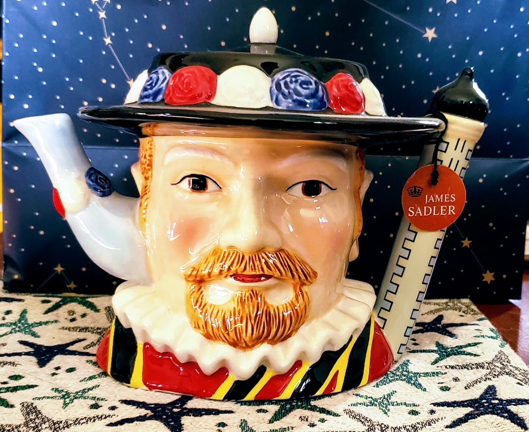 Beefeater Teapot, James Sadler Etsy