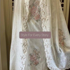 ATHARVA Hand Embroidery Salwar Kameez Beige Chanderi/Embroidery Daman/Organza Embroidery Dupatta/Custom Stitch Unstitch/Gift/Anarkali/CH1757