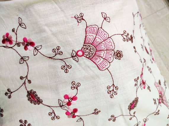 ATHARVA Hand Embroidered Fabric/cotton/lace Fabric/dress Material/tunics/quilting/gift Wrapping/stoll/dupatta/width 44"/by Yard/fab601 - Etsy ATHARVA Hand Embroidered Fabric/cotton/lace Fabric/dress Material/tunics/quilting/gift Wrapping/stoll/dupatta/width 44"/by Yard/fab601 - Etsy
