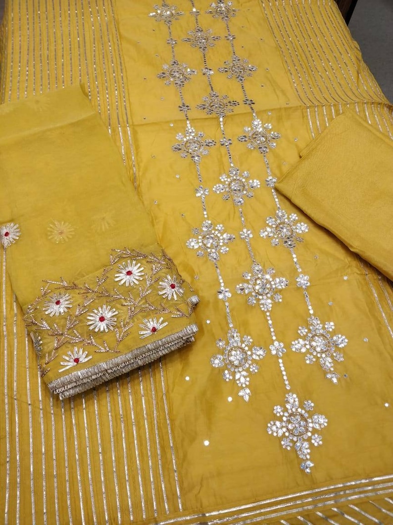 Atharva Hand Embroidered Salwar Kameez Elegant Embroidery Etsy
