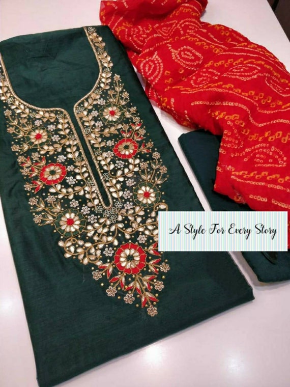 Salwar Suit Neck Design - Salwar Suit - SareesWala.com