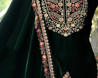 ATHARVA Hand Embroidery Salwar Kameez/velvet Embroidery Shirt