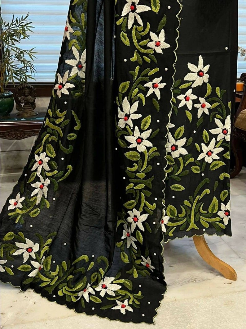 ATHARVA Hand Embroidery Salwar Kameez/chanderi Shirt & Etsy