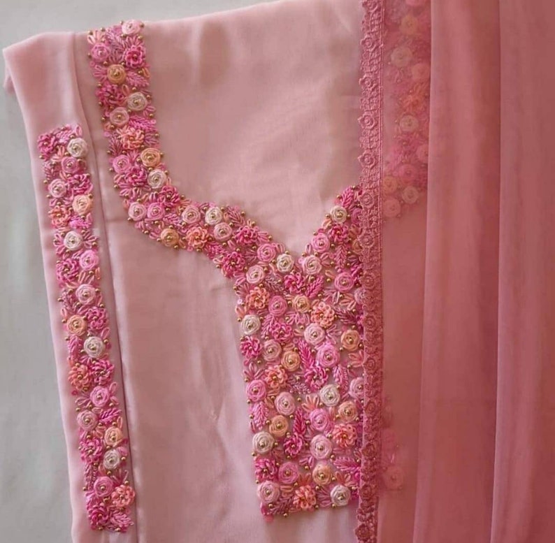 ATHARVA Hand Embroidery Salwar Kameez/3d Embroidery Etsy