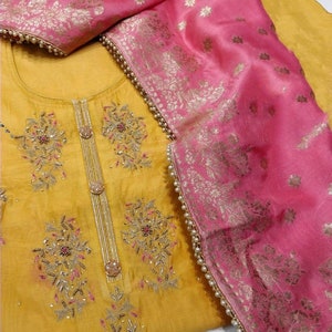 ATHARVA Embroidered Salwar Kameez With Beautiful Neck and All Over ...