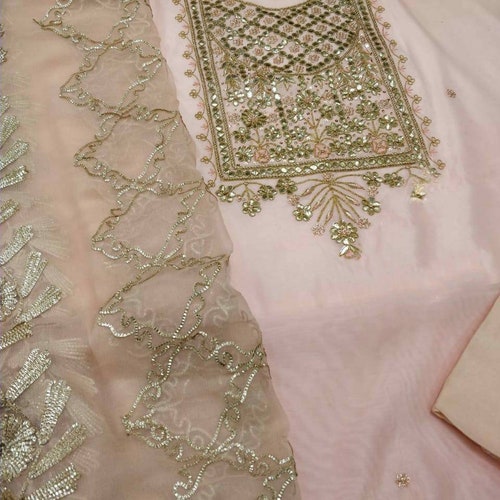 ATHARVA Hand Embroidered Salwar Kameez Pink Modal - Etsy