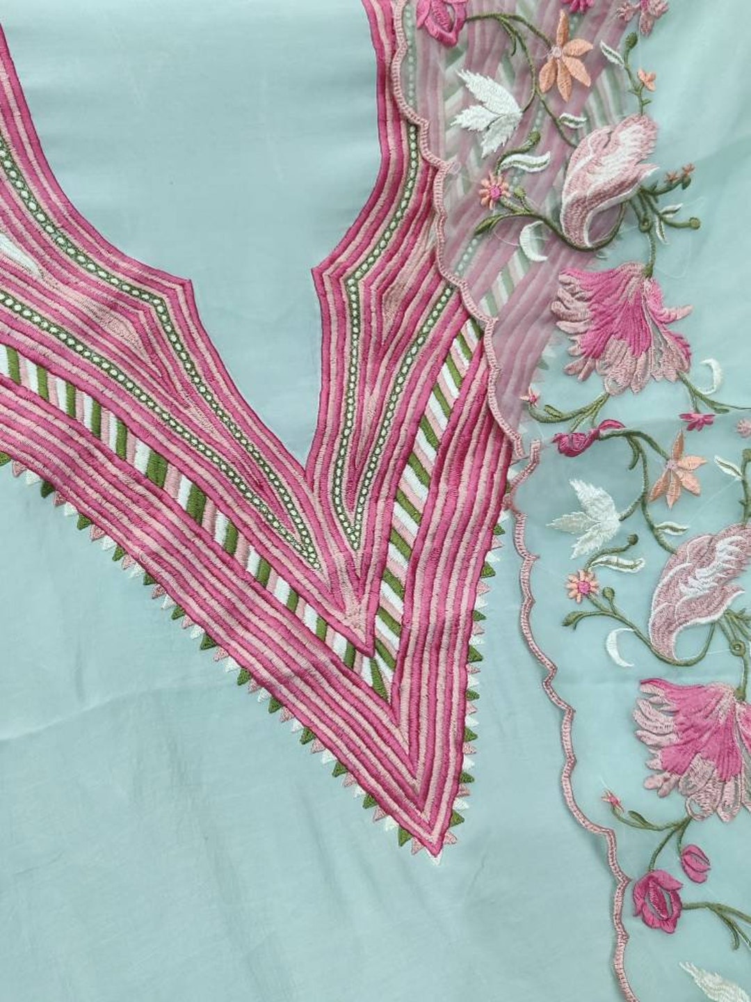 Machine work on punjabi suits shop