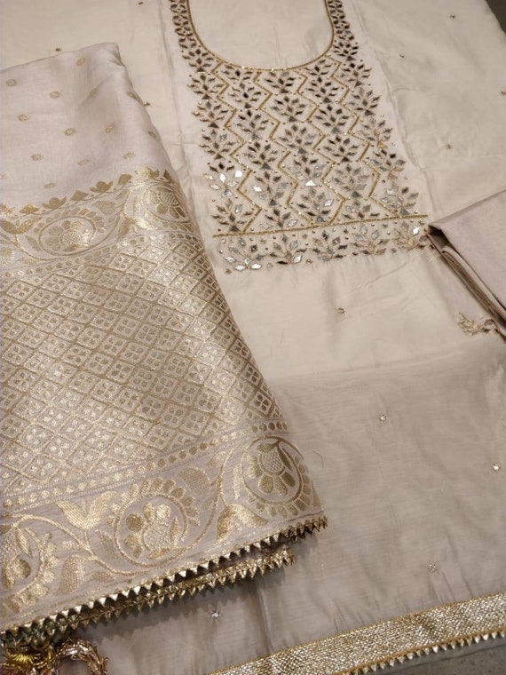 hand embroidery dress design with mirror work Mirror Embroidery Dress
