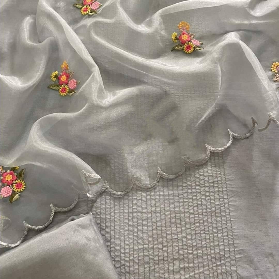 ATHARVA Hand Paint Salwar Kameez/embroidery Chanderi Shirt/hand Paint  Dupatta White/cotton Santoon Salwar/custom Stitch Unstitch/gift/hp702 -   Hong Kong
