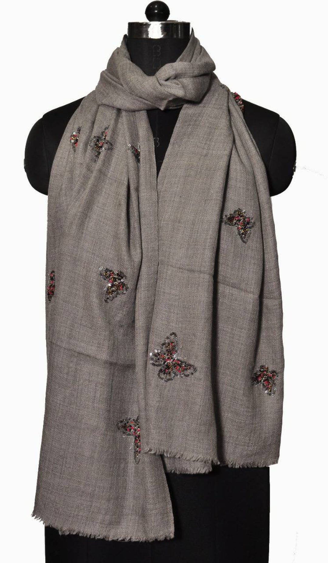 Hand on sale embroidered scarf