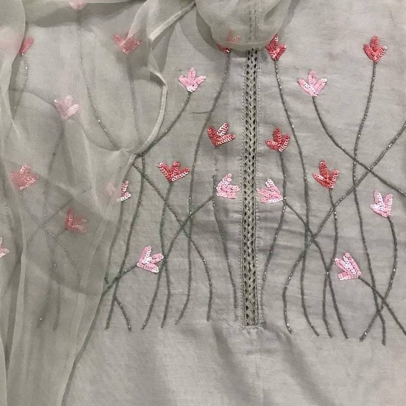 ATHARVA Hand Embroidered Salwar Kameez W/elegant Embroidered Etsy