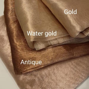 ATHARVA Tessuto puro di seta/Organza di seta/Seta metallizzata/Pizzo/Materiale per abiti/Tuniche/Stoll/Dupatta/Larghezza 44"/tagliato su misura/FAB602