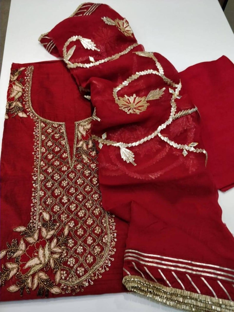 Atharva Hand Embroidered Salwar Kameez/beautiful Embroidered Etsy