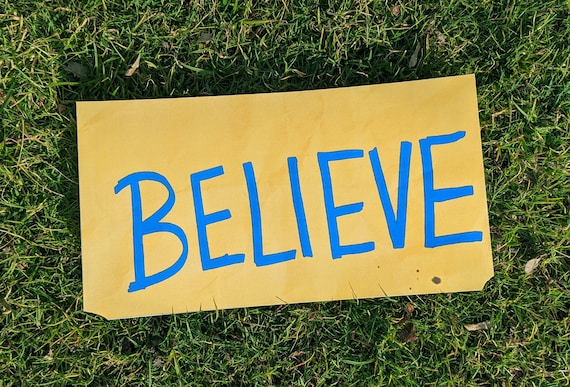 TED LASSO BELIEVE wall sign replica optimism positivity | Etsy