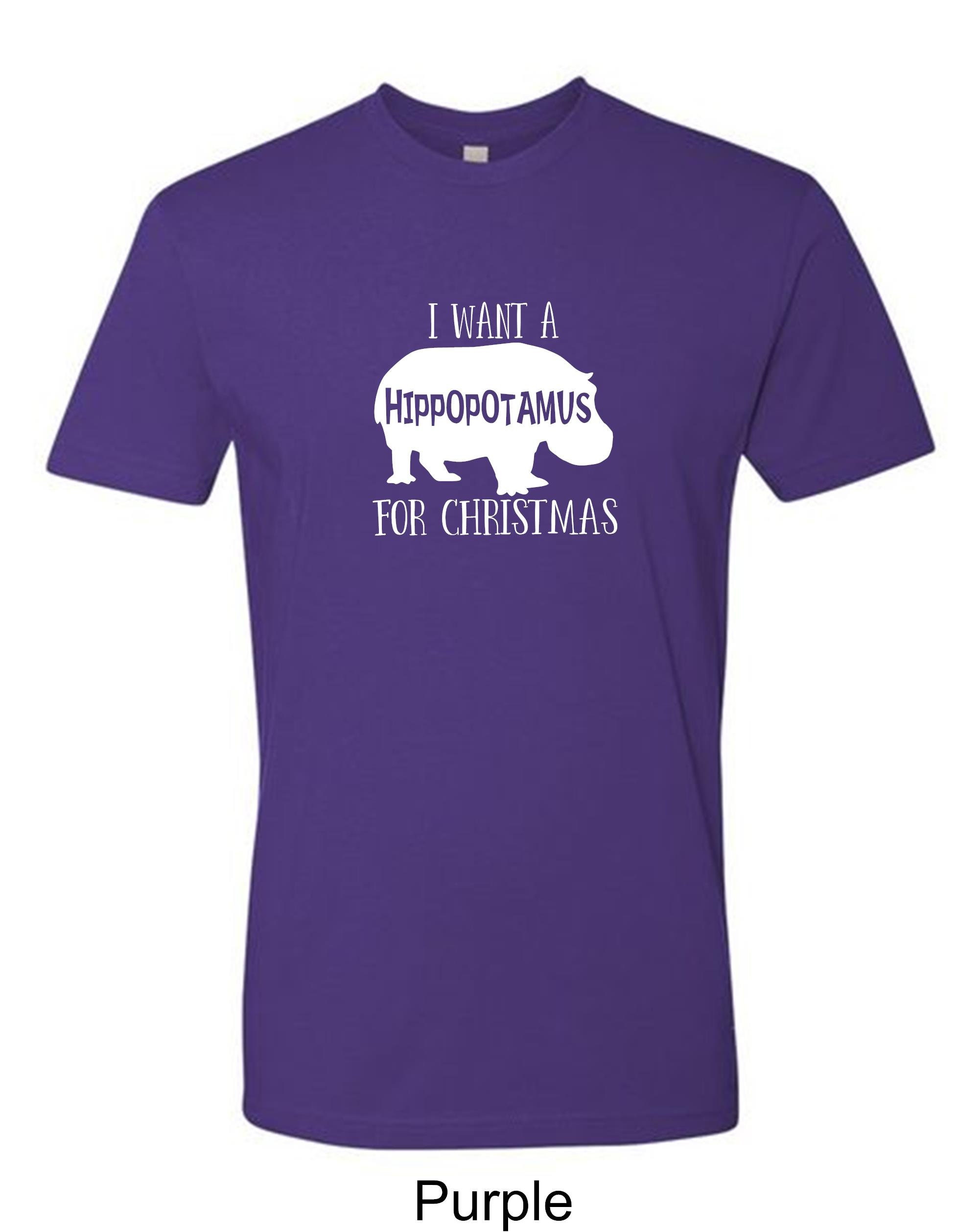 I Want a Hippopotamus for Christmas Short Sleeve - Etsy