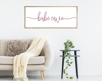 Babe Cave Sign | Babe Cave | Roommate Sign | Girl Dorm Room Decor | Dorm Wall Decor | Roommate Wall Hanging | College Decor | Bedroom Decor