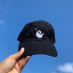 Cute Ghost Chasing Butterfly | Bootterfly | Spooky SZN Embroidered Hat for Halloween