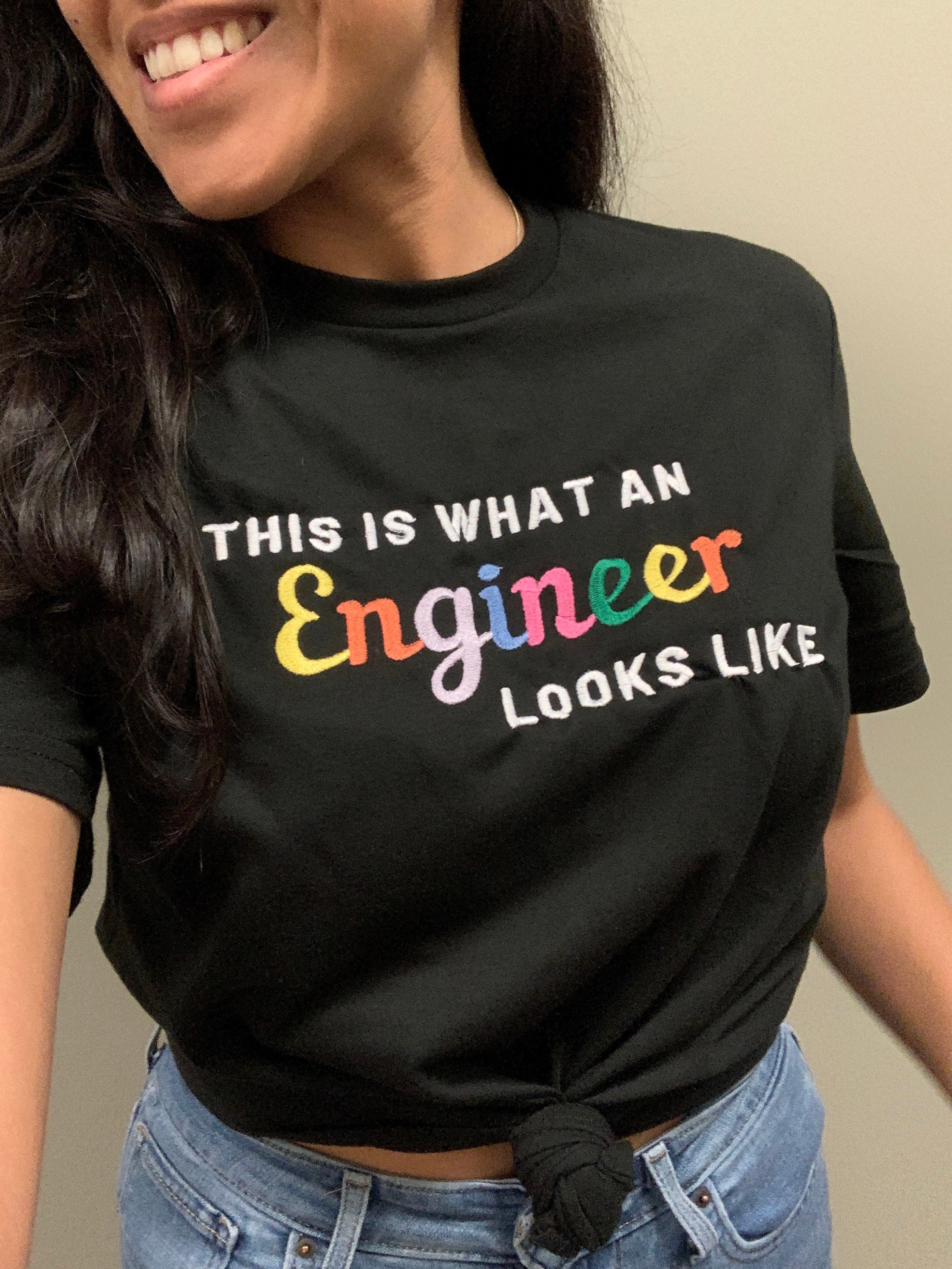 Embroidered Shirt This is What an Engineer looks like | Customized Sh…