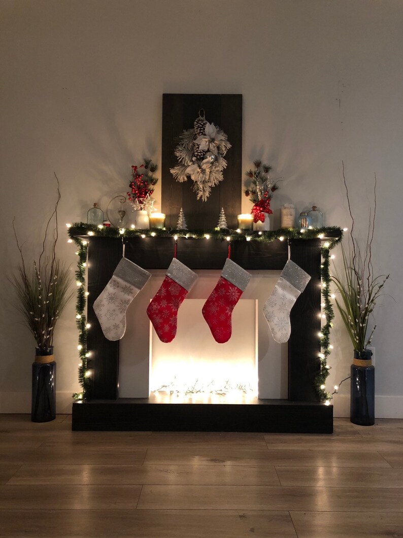 Faux Fireplace & Mantel Etsy