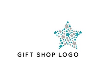 Premade Gift Shop Brand Stars Cute Stylish Retail Generic Business Logo Design Branding