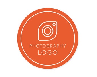 Premade Professional Photography Lens Camera Photographer Circle Photo Company Business Logo Design Branding Generic Brand