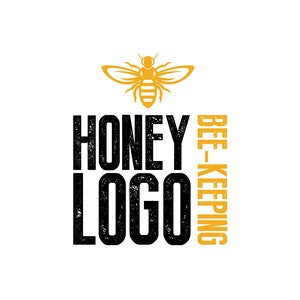 Marca profissional pré-fabricada profissional genérica de abelha mel apicultura vegana design de logotipo comercial