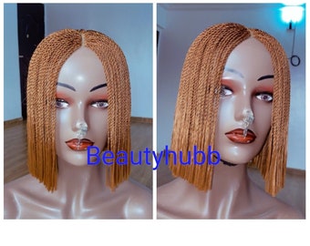 Blunt Cut Micro Braids, Micro Braid Wig, Wig for Black Women, Braid Wigs, Lace Closure Wig, Lace Wig, Twist braided wig, Twist Braid Wig