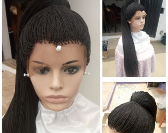 Micro Braids, Micro Braid Wig, Wig for Black Women, Braid Wigs, Lace Closure Wig, Braid Lace Wig, Twist braided wig, Twist Braid Wig