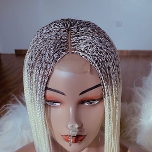 Blunt Cut Micro Braids, Micro Braid Wig, Wig for Black Women, Braid Wigs, Lace Wigs, Lace Wig, Twist braided wig, Twist Braid Wig.