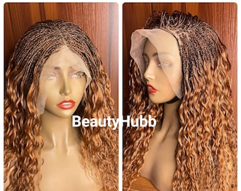 Ready to ship Micro Braids pick and drop Micro Braid Wig, Wig for Black Women,Small braids Wig, Lace Front