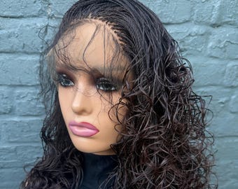 French Curl Twist Geflochtene Perücke: Farbe 33 Full Lace Perücke