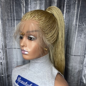 Blonde wig, Color 613 wig, Micro Braids, Wig for black woman, braids wig, Full Lace Wig, Full Lace Wigs, Lace Wig, Lace Wigs, blonde hair